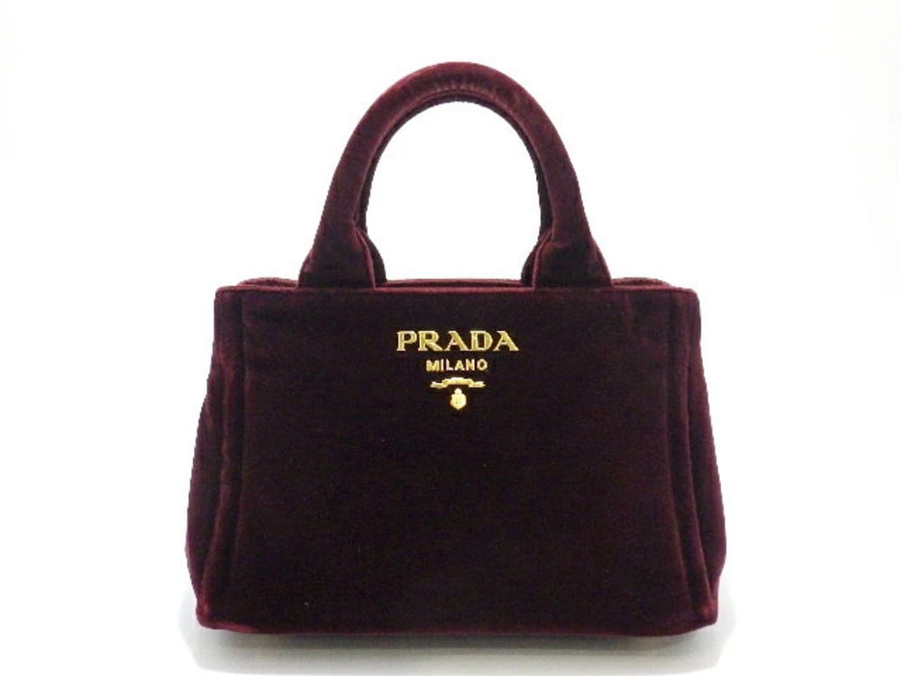 Prada Bag Canapa Velvet Bordeaux Purple
